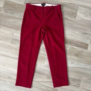 J. Crew Women’s Cameron Slim Crop Pant in Four Season Stretch - Burgundy